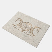 Triple Moon - Triple Goddess Pastel Gold Fußmatte (Schrägansicht)