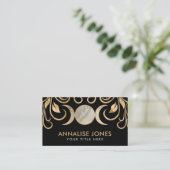 Triple Moon - Triple Goddess Pearl and Gold Visitenkarte (Stehend Vorderseite)