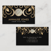  Triple Moon - Triple Goddess Pearl and Gold Visitenkarte (Vorne/Hinten)