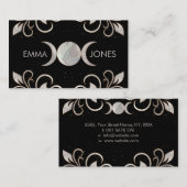 Triple Moon - Triple Goddess Pearl Ornament Visitenkarte (Vorne/Hinten)