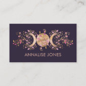 Triple Moon - Triple Goddess Rose Gold Ornament Visitenkarte (Vorderseite)