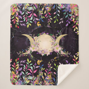 Triple Moon - Triple Goddess - Wasserfarbe Sherpadecke