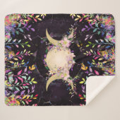 Triple Moon - Triple Goddess - Wasserfarbe Sherpadecke (Vorderseite (Horizontal))