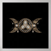 Triple Moon Triquetra Mutter von Pearl Poster (Vorne)