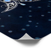 Triple Moon Triquetra Ornament mit Moonstone Poster (Ecke)