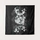 Triple Moon - White Blossom Wandteppich (Vorderseite (Horizontal))