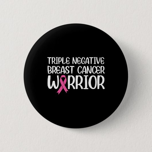 Triple Negative Breast Cancer Awareness Warrior Pi Button (Vorderseite)