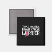Triple Negative Breast Cancer Awareness Warrior Pi Magnet (Vorderseite/Rückseite)
