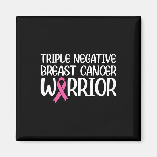 Triple Negative Breast Cancer Awareness Warrior Pi Magnet (Vorne)