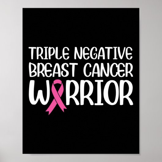 Triple Negative Breast Cancer Awareness Warrior Pi Poster (Vorne)