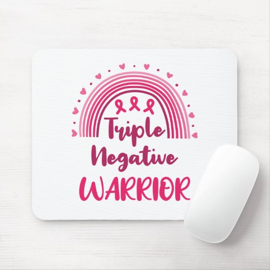 Triple Negative Krieger Brustkrebs Rainbow Mousepad (Mit Mouse)