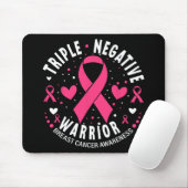 Triple Negative Krieger rosa Herzkrebs A Mousepad (Mit Mouse)