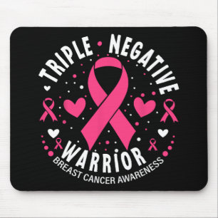 Triple Negative Krieger rosa Herzkrebs A Mousepad