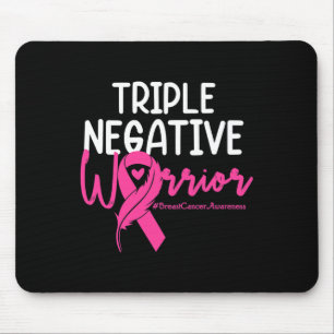 Triple Negative Krieger rosa Ribbon Brustkrebs Mousepad