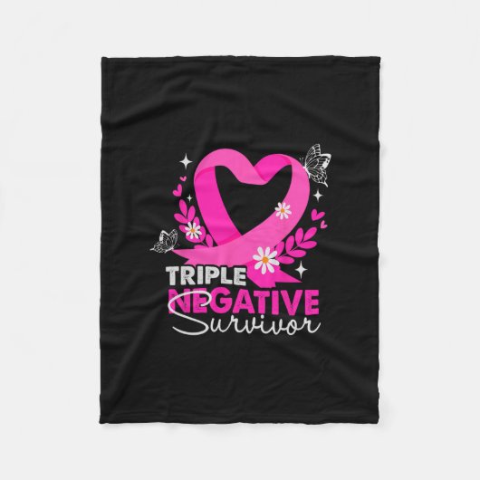 Triple Negative Survivor Brustkrebs Bewusstsein G Fleecedecke (Vorderseite)