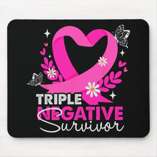 Triple Negative Survivor Brustkrebs Bewusstsein G Mousepad (Vorne)