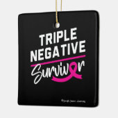 Triple Negative Survivor Brustkrebs Bewusstsein Keramikornament (Links)