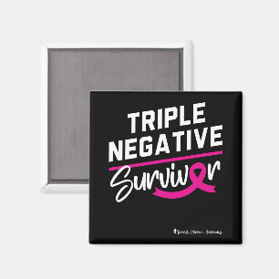 Triple Negative Survivor Brustkrebs Bewusstsein Magnet