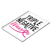 Triple Negative Survivor Brustkrebs Bewusstsein Notizblock (Linke Seite)