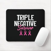 Triple Negative Survivor Brustkrebs Bewusstsein P Mousepad (Mit Mouse)