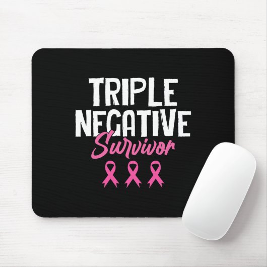 Triple Negative Survivor Brustkrebs Bewusstsein P Mousepad (Mit Mouse)
