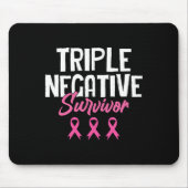 Triple Negative Survivor Brustkrebs Bewusstsein P Mousepad (Vorne)