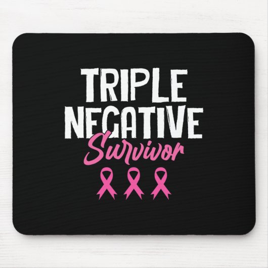 Triple Negative Survivor Brustkrebs Bewusstsein P Mousepad (Vorne)