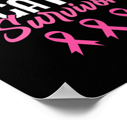 Triple Negative Survivor Brustkrebs Bewusstsein P Poster (Ecke)