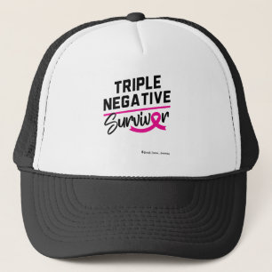 Triple Negative Survivor Brustkrebs Bewusstsein Truckerkappe