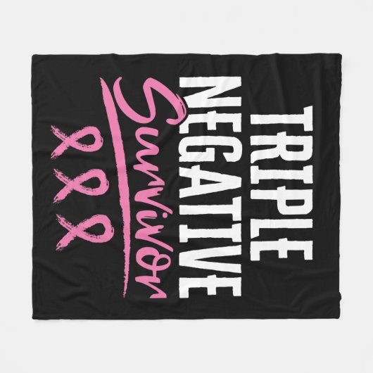 Triple Negative Survivor Brustkrebs TNBC Fleecedecke (Vorderseite (Horizontal))