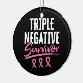 Triple Negative Survivor Brustkrebs TNBC Keramik Ornament (Links)