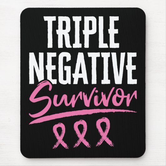 Triple Negative Survivor Brustkrebs TNBC Mousepad (Vorne)