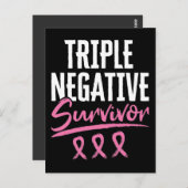 Triple Negative Survivor Brustkrebs TNBC Postkarte (Vorne/Hinten)