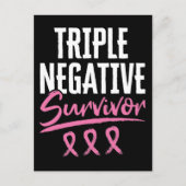 Triple Negative Survivor Brustkrebs TNBC Postkarte (Vorderseite)