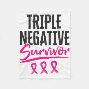 Triple Negative Survivor Tnbc Brustkrebs Awaren Fleecedecke