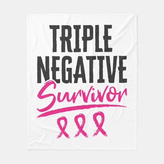Triple Negative Survivor TNBC Brustkrebs Fleecedecke (Vorderseite)