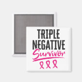 Triple Negative Survivor TNBC Brustkrebs Magnet (Vorderseite/Rückseite)