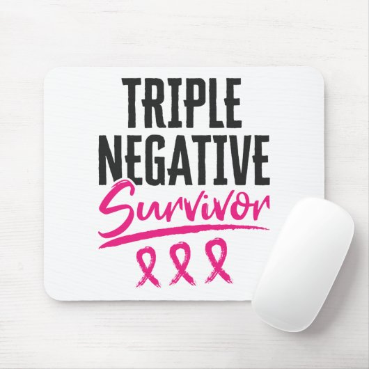 Triple Negative Survivor TNBC Brustkrebs Mousepad (Mit Mouse)