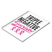 Triple Negative Survivor TNBC Brustkrebs Notizblock (Linke Seite)