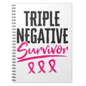 Triple Negative Survivor TNBC Brustkrebs Notizblock (Vorderseite)