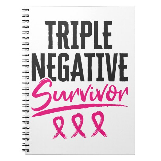 Triple Negative Survivor TNBC Brustkrebs Notizblock (Vorderseite)