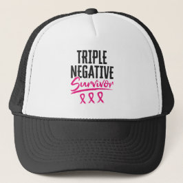 Triple Negative Survivor TNBC Brustkrebs Truckerkappe