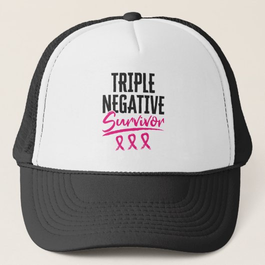 Triple Negative Survivor TNBC Brustkrebs Truckerkappe (Vorderseite)