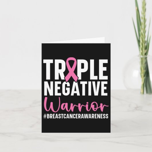 Triple Negative Warrior Breast Cancer Awareness Pi Karte (Vorderseite)