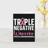 Triple Negative Warrior Breast Cancer Awareness Pi Karte (Gelbe Blume)