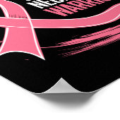 Triple Negative Warrior Pink Ribbon Brustkrebs Poster (Ecke)