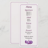 Triple Orchid Trio Menü Menükarte (Vorne/Hinten)