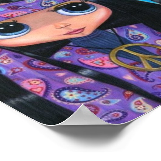 Triple Paisley Hippies Poster (Ecke)