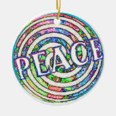 Triple Peace Christmas Keramikornament (Vorne)