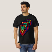 Triple Roar - Bold Lion Face T - Shirt (Vorne ganz)
